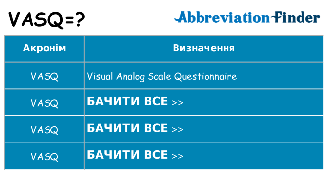 Що vasq означають