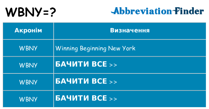 Що wbny означають
