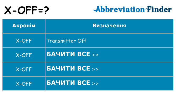 Що x-off означають