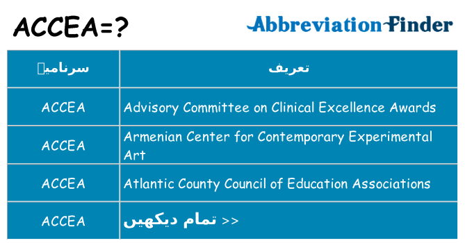 کیا accea کھڑا کرتا ہے کے لئے