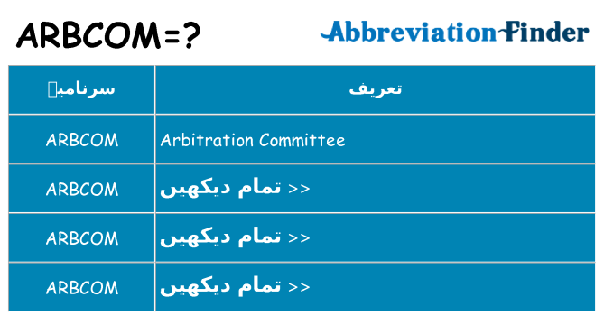 کیا arbcom کھڑا کرتا ہے کے لئے