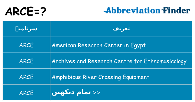 کیا arce کھڑا کرتا ہے کے لئے