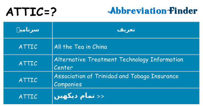 کیا attic کھڑا کرتا ہے کے لئے