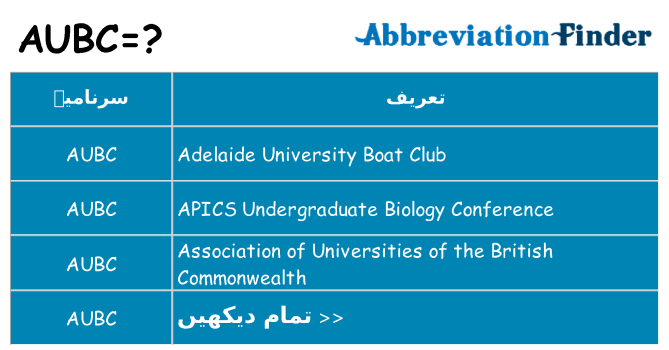 کیا aubc کھڑا کرتا ہے کے لئے