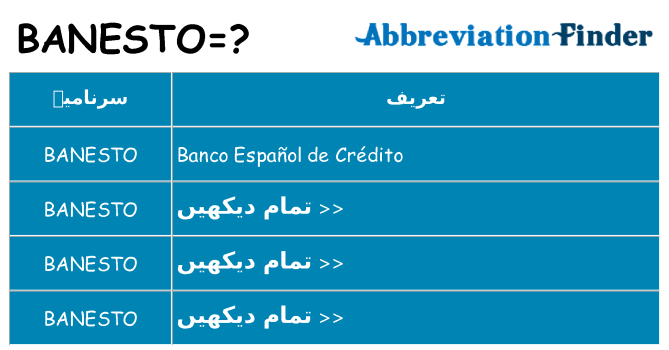 کیا banesto کھڑا کرتا ہے کے لئے