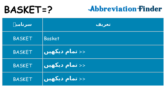 کیا basket کھڑا کرتا ہے کے لئے