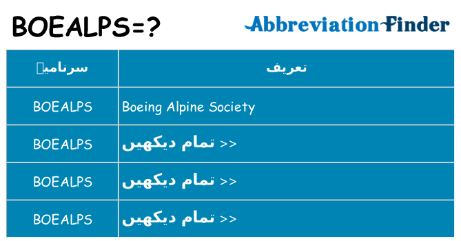 کیا boealps کھڑا کرتا ہے کے لئے