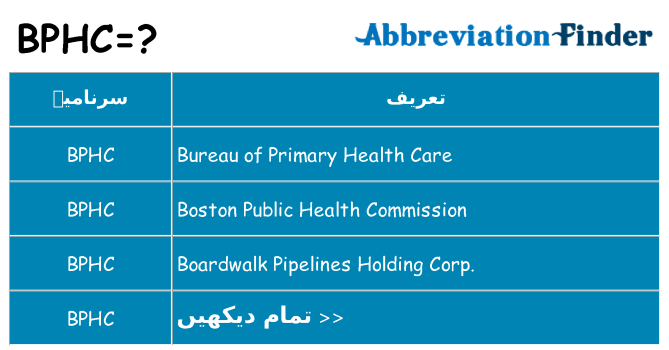 کیا bphc کھڑا کرتا ہے کے لئے