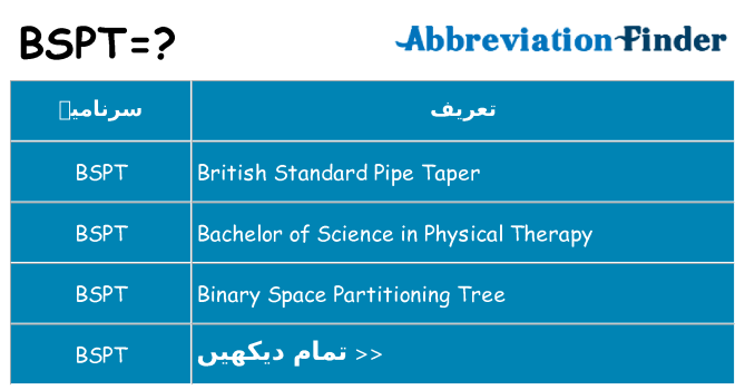 کیا bspt کھڑا کرتا ہے کے لئے