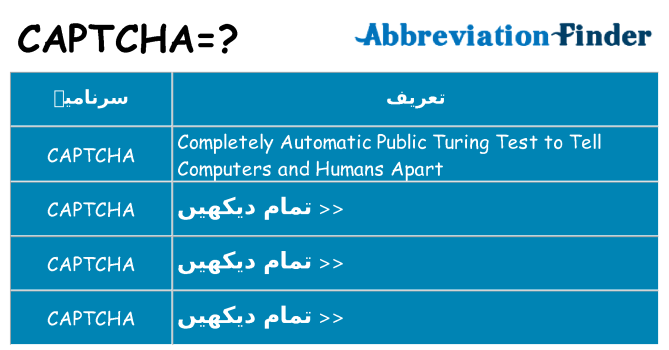 کیا captcha کھڑا کرتا ہے کے لئے
