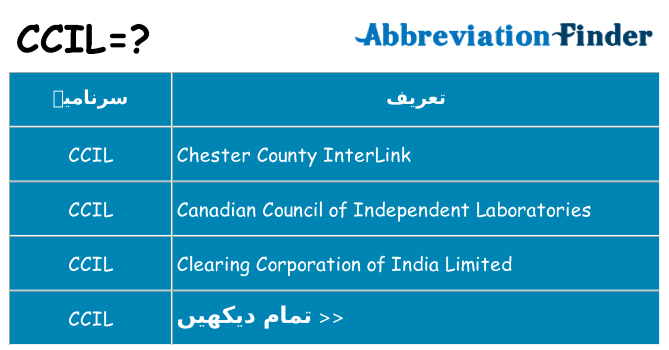 کیا ccil کھڑا کرتا ہے کے لئے
