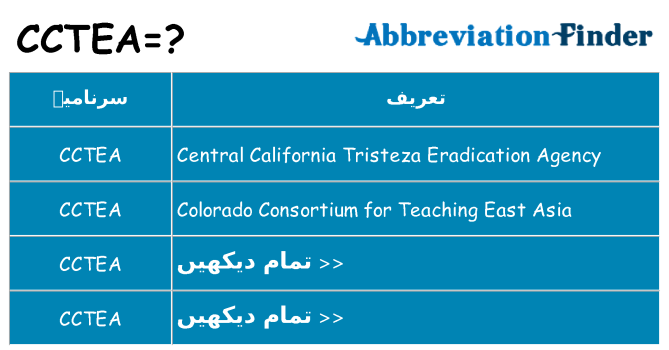 کیا cctea کھڑا کرتا ہے کے لئے