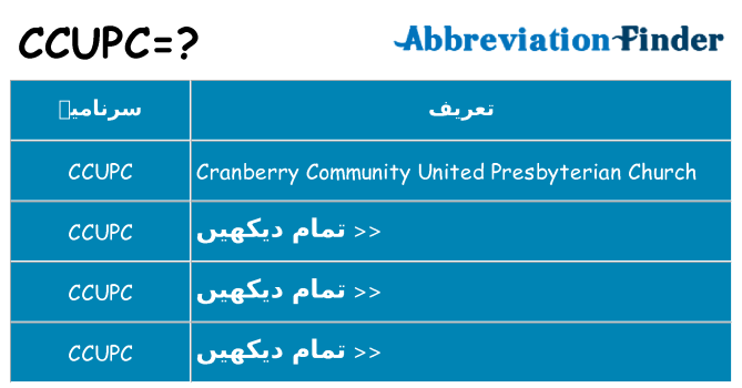 کیا ccupc کھڑا کرتا ہے کے لئے