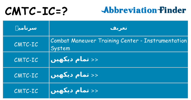 کیا cmtc-ic کھڑا کرتا ہے کے لئے