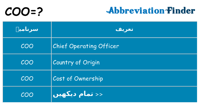 کیا coo کھڑا کرتا ہے کے لئے