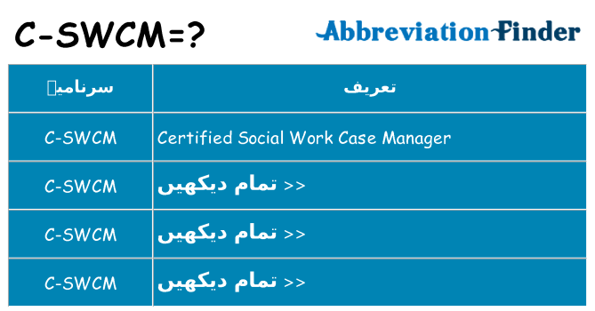 کیا c-swcm کھڑا کرتا ہے کے لئے