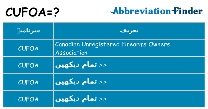 کیا cufoa کھڑا کرتا ہے کے لئے