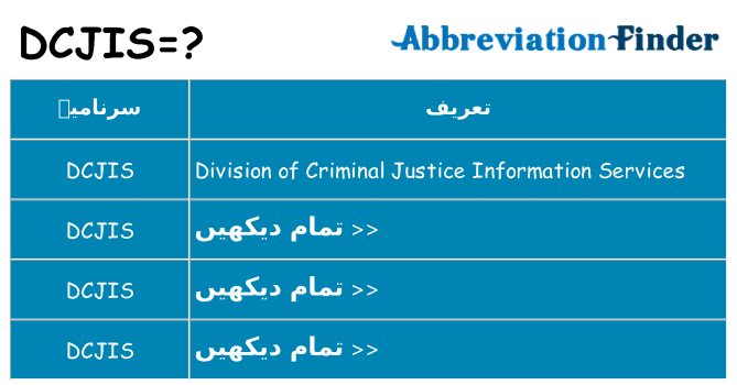 کیا dcjis کھڑا کرتا ہے کے لئے
