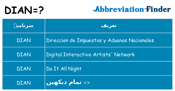 کیا dian کھڑا کرتا ہے کے لئے