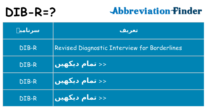 کیا dib-r کھڑا کرتا ہے کے لئے
