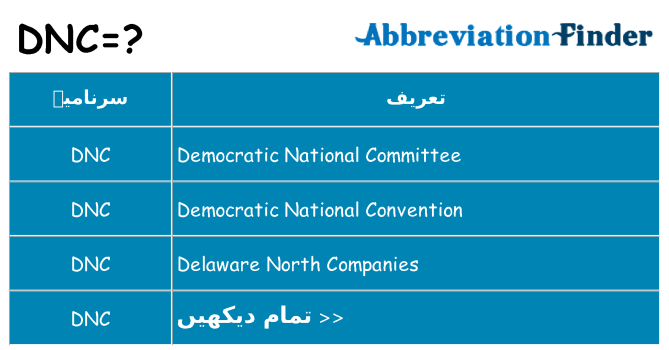 کیا dnc کھڑا کرتا ہے کے لئے