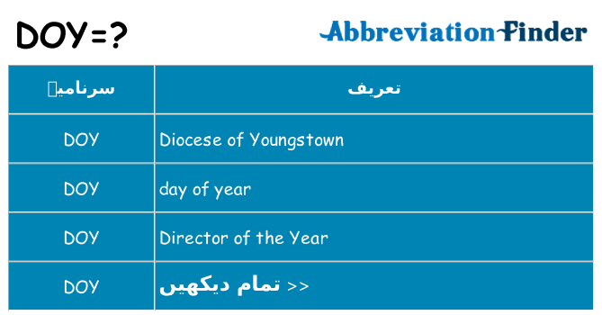 کیا doy کھڑا کرتا ہے کے لئے