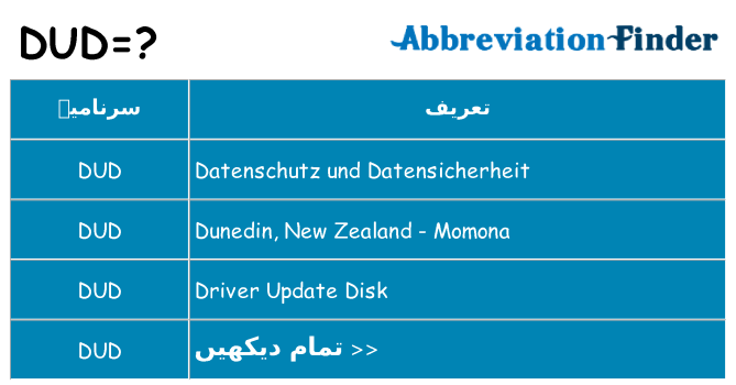 کیا dud کھڑا کرتا ہے کے لئے