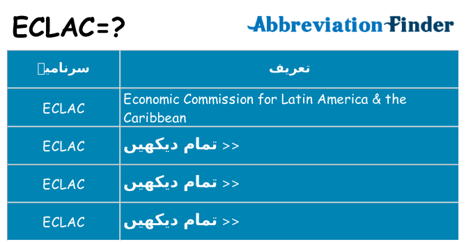 کیا eclac کھڑا کرتا ہے کے لئے