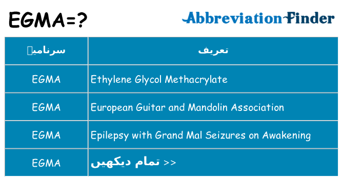 کیا egma کھڑا کرتا ہے کے لئے