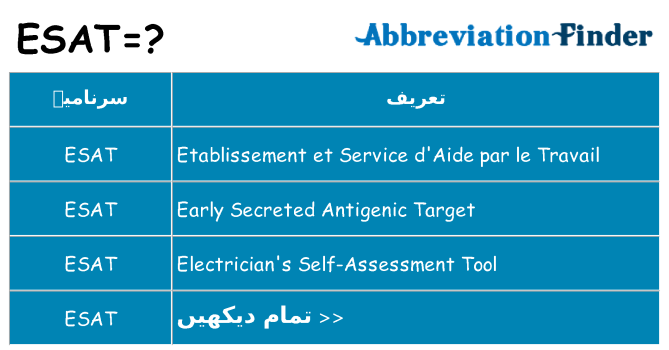 کیا esat کھڑا کرتا ہے کے لئے