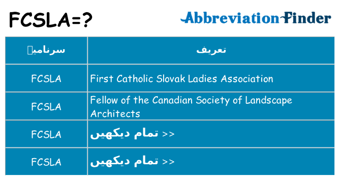 کیا fcsla کھڑا کرتا ہے کے لئے