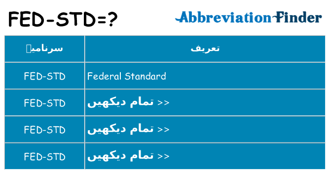 کیا fed-std کھڑا کرتا ہے کے لئے