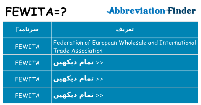 کیا fewita کھڑا کرتا ہے کے لئے