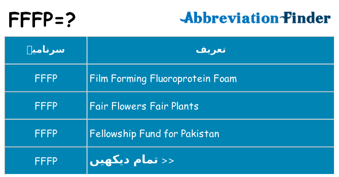 کیا fffp کھڑا کرتا ہے کے لئے