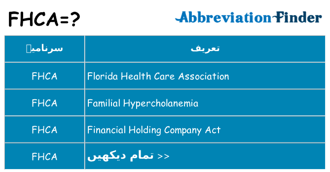 کیا fhca کھڑا کرتا ہے کے لئے