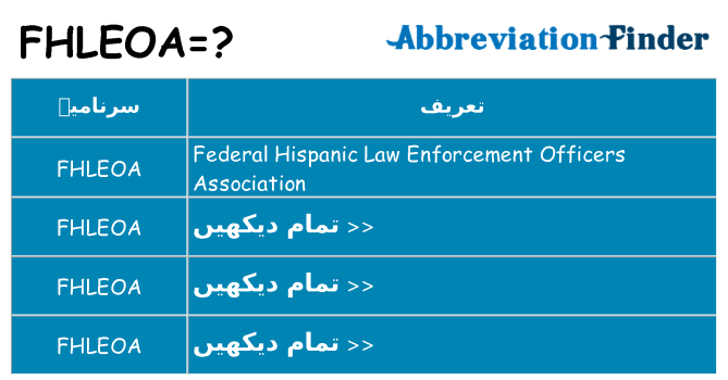 کیا fhleoa کھڑا کرتا ہے کے لئے