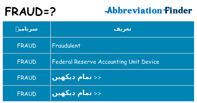 کیا fraud کھڑا کرتا ہے کے لئے