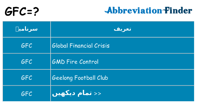 کیا gfc کھڑا کرتا ہے کے لئے