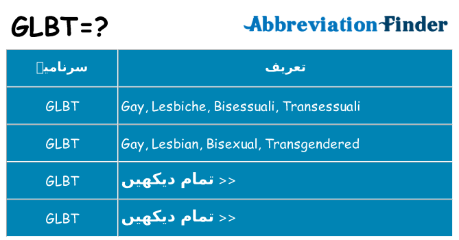 کیا glbt کھڑا کرتا ہے کے لئے
