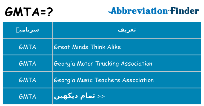 کیا gmta کھڑا کرتا ہے کے لئے