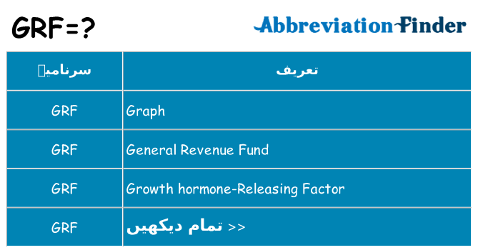 کیا grf کھڑا کرتا ہے کے لئے