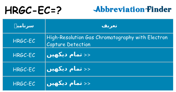 کیا hrgc-ec کھڑا کرتا ہے کے لئے