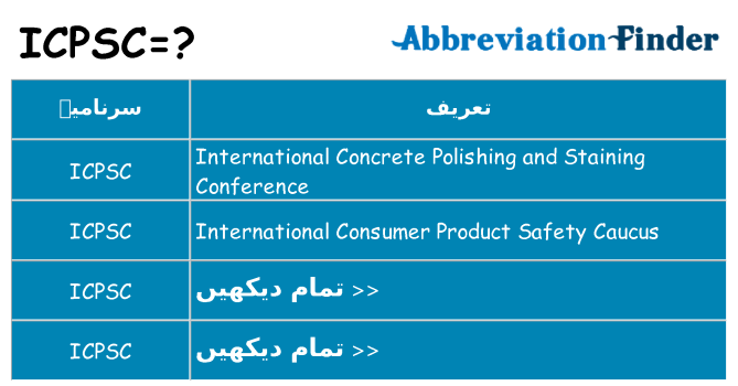 کیا icpsc کھڑا کرتا ہے کے لئے