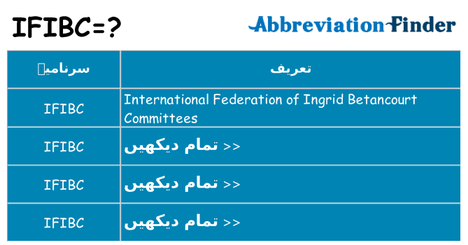 کیا ifibc کھڑا کرتا ہے کے لئے