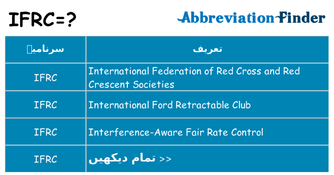 کیا ifrc کھڑا کرتا ہے کے لئے