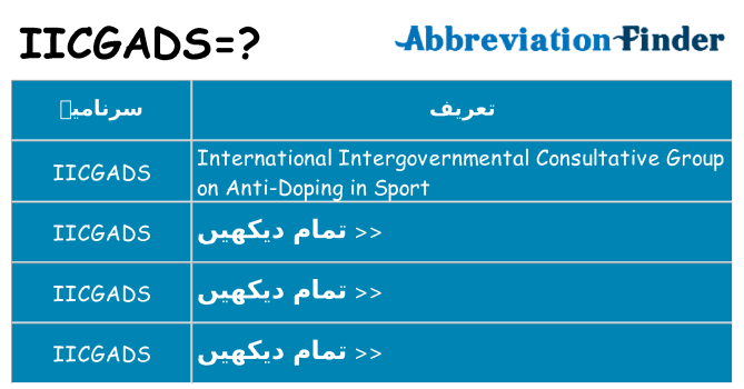 کیا iicgads کھڑا کرتا ہے کے لئے