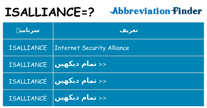 کیا isalliance کھڑا کرتا ہے کے لئے