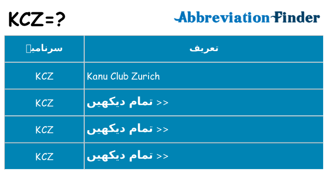 کیا kcz کھڑا کرتا ہے کے لئے