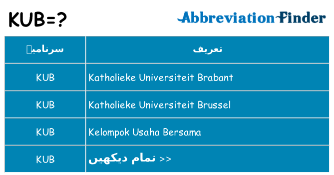 کیا kub کھڑا کرتا ہے کے لئے