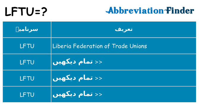 کیا lftu کھڑا کرتا ہے کے لئے